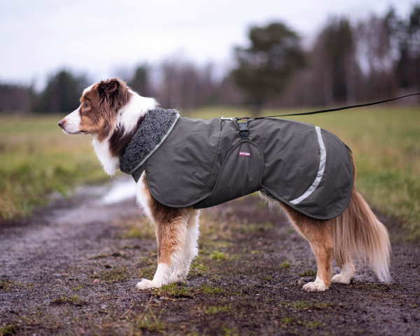 PerusPomppa Hunde Wintermantel Graphite